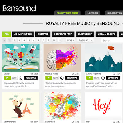 Illustration sonore gratuite avec de la musique libre de droit sur Bensound.